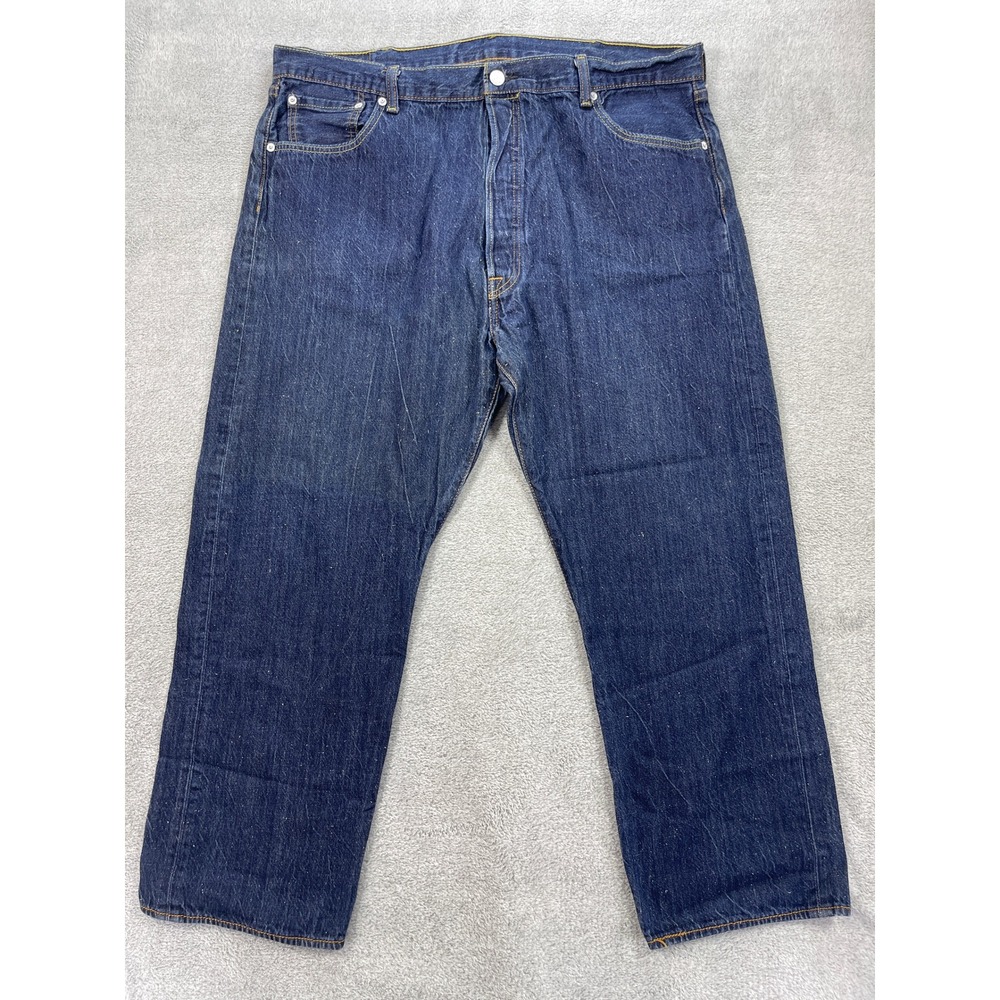 Levi's 501 Jeans Men 40x28 Blue Original Fit Straight Denim Speckled